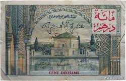100 Dirhams sur 10000 Francs MOROCCO  1955 P.52 F
