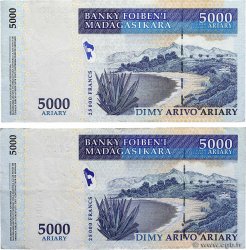 5000 Ariary Lot MADAGASKAR  2009 P.091a SS