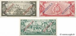 1, 3 et 5 Pesos Spécimen KUBA  1988 P.102ds, P.103ds, P.107bs  fST+
