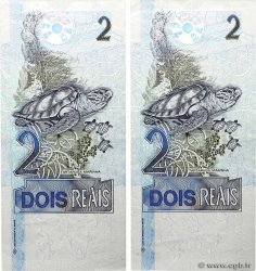 2 Reais  Consécutifs BRASILIEN  2001 P.249h fVZ
