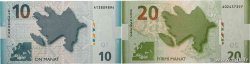 10 et 20 Manat Lot AZERBAIDJAN  2005 P.27 et P.28 NEUF