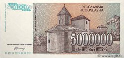 5000000 Dinara YOUGOSLAVIE  1993 P.132 pr.NEUF