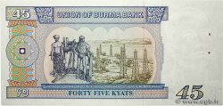 45 Kyats BURMA (VOIR MYANMAR)  1987 P.64 AU