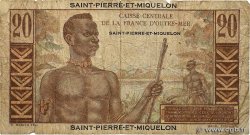 20 Francs Émile Gentil SAINT-PIERRE UND MIQUELON  1946 P.20 fSGE