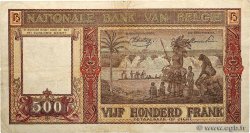 500 Francs BELGIQUE  1945 P.127a pr.TB