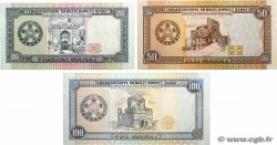 20, 50 et 100 Manat Lot TURKMÉNISTAN  1993 P.04a, P.05b et P.06b pr.NEUF