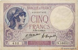 5 Francs FEMME CASQUÉE FRANCIA  1924 F.03.08