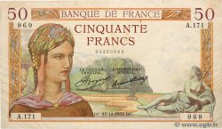 50 Francs CÉRÈS FRANCE 1934 F.17.02
