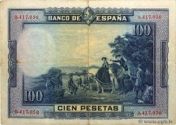 100 Pesetas SPAIN  1928 P.076a VF