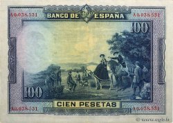 100 Pesetas ESPAÑA  1928 P.076 MBC+