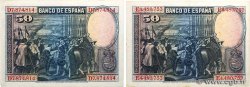 50 Pesetas Lot SPAIN  1928 P.075b VF+