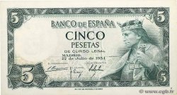 5 Pesetas ESPAÑA  1954 P.146a