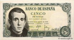 5 Pesetas ESPAÑA  1951 P.140a