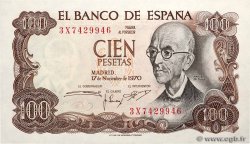 100 Pesetas ESPAÑA  1970 P.152a