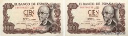 100 Pesetas Lot ESPAÑA  1970 P.152a