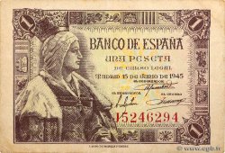 1 Peseta ESPAÑA  1945 P.128a
