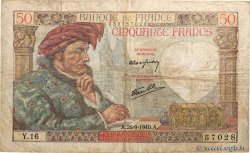 50 Francs JACQUES CŒUR FRANCE  1940 F.19.03
