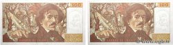 100 Francs DELACROIX imprimé en continu Consécutifs FRANCE  1991 F.69bis.03c1 UNC