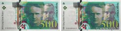 500 Francs PIERRE ET MARIE CURIE Consécutifs FRANCE  2000 F.76.05 UNC