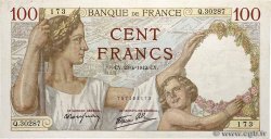 100 Francs SULLY FRANCE  1942 F.26.70
