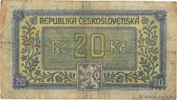 20 Korun TSCHECHOSLOWAKEI  1945 P.061a fS