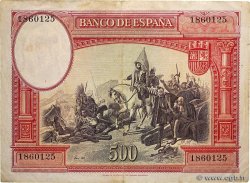 500 Pesetas SPAIN  1935 P.089 F
