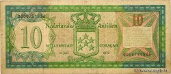 10 Gulden NETHERLANDS ANTILLES  1979 P.16a VG