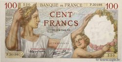 100 Francs SULLY FRANKREICH  1942 F.26.69