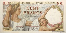 100 Francs SULLY FRANKREICH  1940 F.26.31