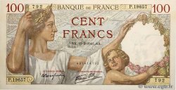 100 Francs SULLY FRANKREICH  1941 F.26.48