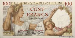 100 Francs SULLY FRANKREICH  1941 F.26.48