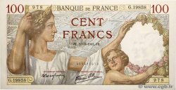 100 Francs SULLY FRANKREICH  1941 F.26.48