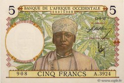 5 Francs AFRIQUE OCCIDENTALE FRANÇAISE (1895-1958)  1937 P.21