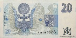 20 Korun CZECH REPUBLIC  1994 P.10a VF+