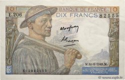 10 Francs MINEUR FRANCE  1949 F.08.22a SUP