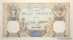 1000 Francs CÉRÈS ET MERCURE FRANKREICH  1927 F.37.01