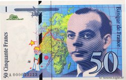 50 Francs SAINT-EXUPÉRY FRANKREICH  1992 F.72.01aA ST