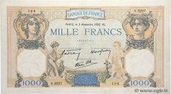 1000 Francs CÉRÈS ET MERCURE type modifié FRANKREICH  1938 F.38.32