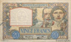 20 Francs TRAVAIL ET SCIENCE FRANKREICH  1940 F.12.09