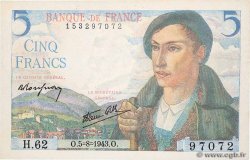 5 Francs BERGER FRANKREICH  1943 F.05.03