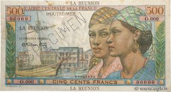 500 Francs Pointe à Pitre Spécimen REUNION ISLAND  1946 P.46s