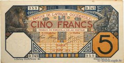 5 Francs DAKAR FRENCH WEST AFRICA Dakar 1919 P.05Ba