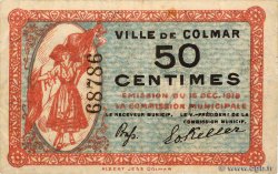 50 Centimes Numéro radar FRANCE regionalism and miscellaneous Colmar 1918 JP.130.01
