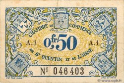 50 Centimes FRANCE regionalism and miscellaneous Saint-Quentin 1918 JP.116.01