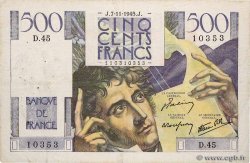 500 Francs CHATEAUBRIAND FRANKREICH  1945 F.34.03