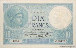 10 Francs MINERVE modifié FRANKREICH  1939 F.07.02