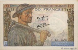 10 Francs MINEUR FRANKREICH  1947 F.08.17