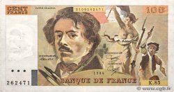 100 Francs DELACROIX modifié FRANCE  1984 F.69.08a