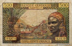500 Francs type 1963D GABON  1966 A.236b