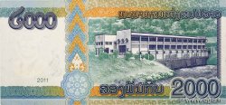 2000 Kip LAOS  2011 P.41 XF+